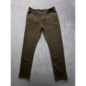 Gentlemen's Outfitters Pants Mens Measured 31x29‎ Olive Green Slim Stretch Chino